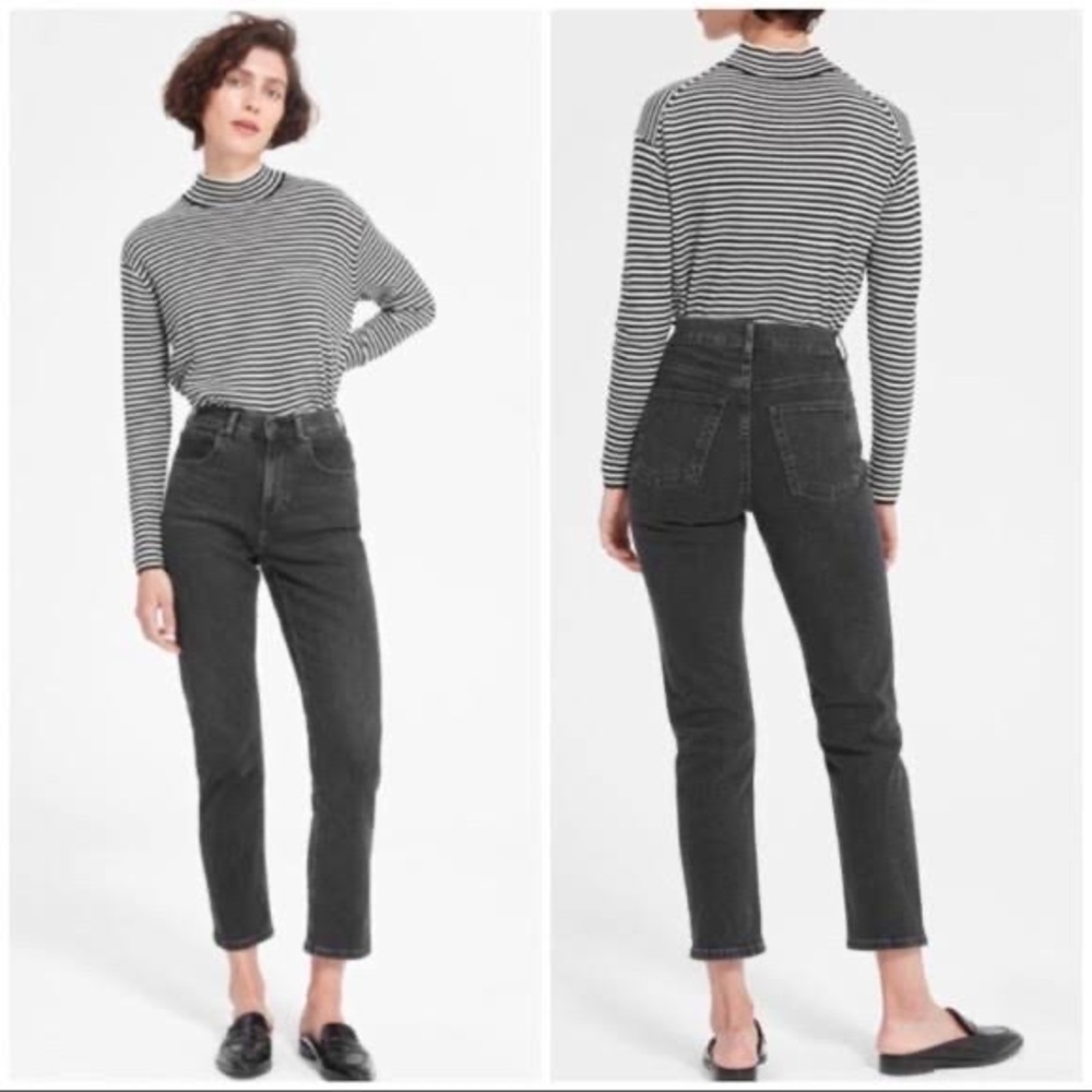 Everlane High Waist Straight Black Jeans Size 29